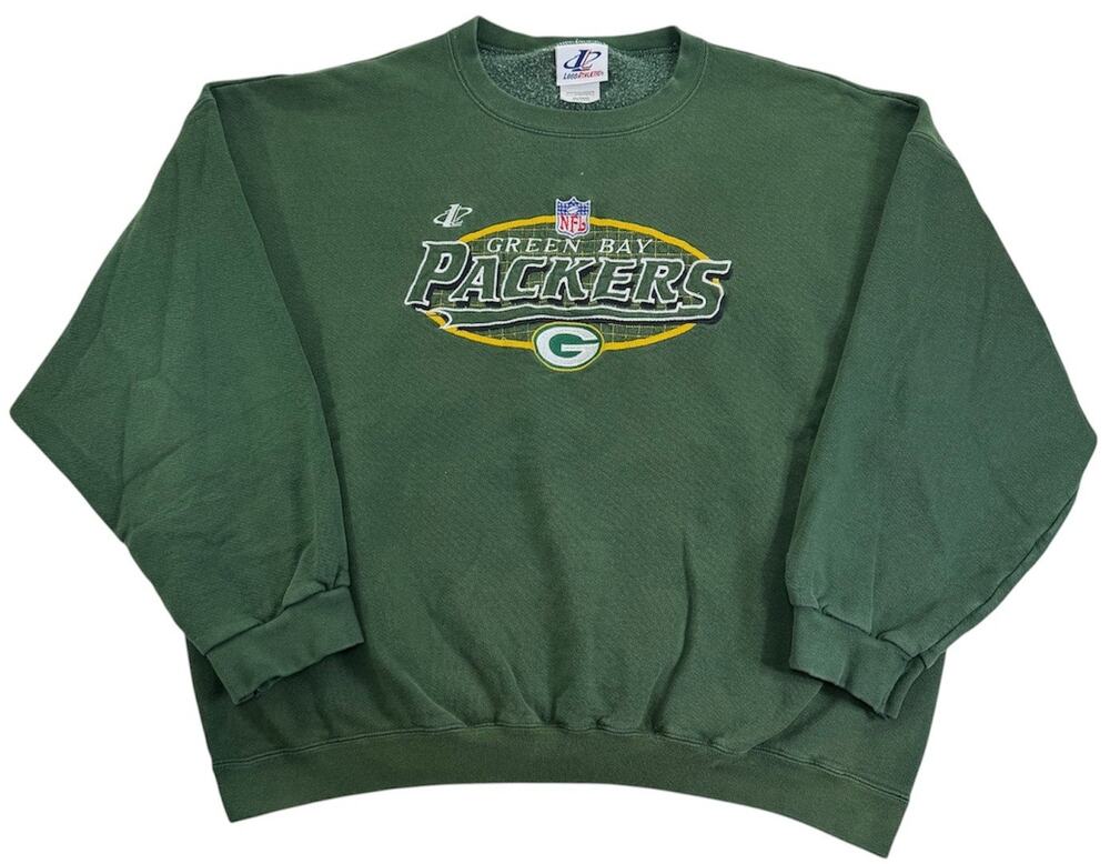Vintage 90s Green Bay Packers Crewneck Logo Athletic Men's XXL Sweatshirt